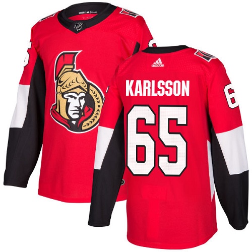 Adidas Senators #65 Erik Karlsson Red Home Authentic Stitched NHL Jersey
